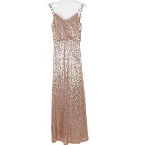 Rose Gold Sequin Jenny Yoo Formal Dress